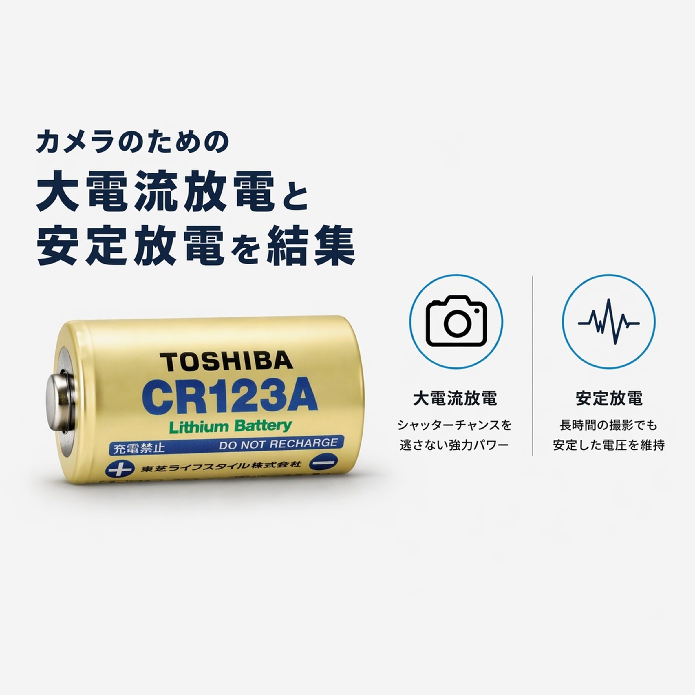 Amazon | TOSHIBA(東芝) CR123A G 2P カメラ用リチウムパック電池